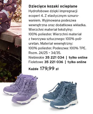Dziecięce kozaki ocieplane promocja w Tchibo