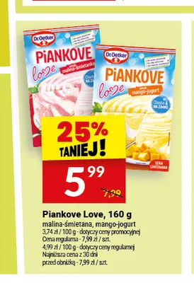 Piankove Love mango-jogurt Dr. Oetker promocja w Twój Market
