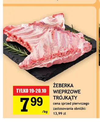 Żeberka wieprzowe trójkąty promocja w Gram Market