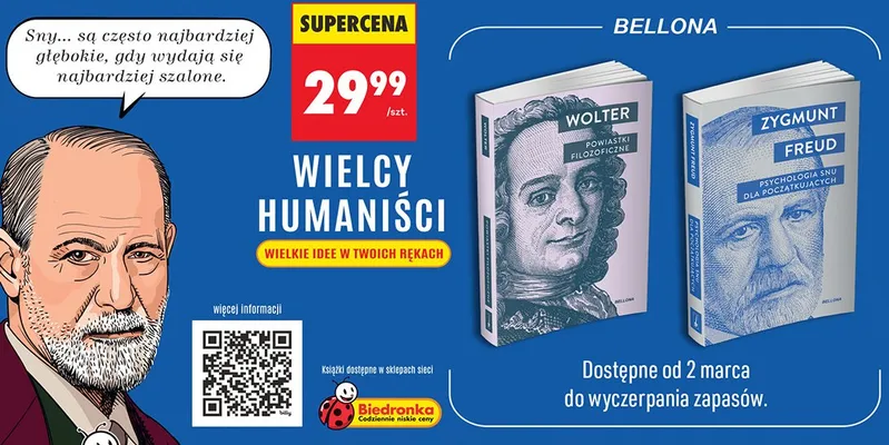 Książka Wielcy humaniści  promocja w Biedronka