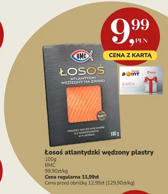 Łosoś atlantydzki wędzony plastry BMC promocja w Market Point