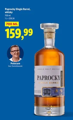 Whisky Paprocky Single Barrel promocja w Lidl