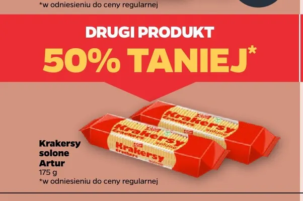 Krakersy solone Artur promocja w Netto