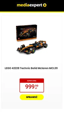 42228 Technic Bolid Mclaren MCL39 promocja w Media Expert
