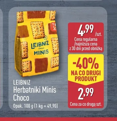 Herbatniki Minis Choco Leibniz promocja w Aldi