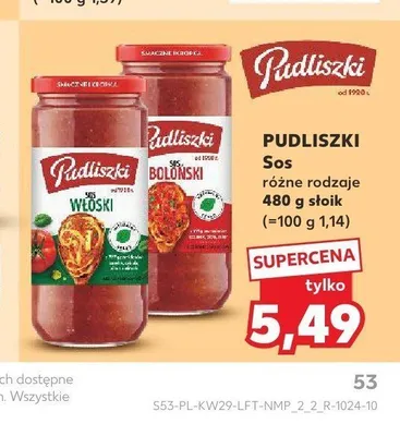 Sos Boloński Pudliszki promocja w Kaufland