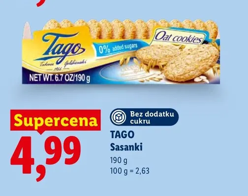 Ciastka Sasanki Tago promocja w Lidl