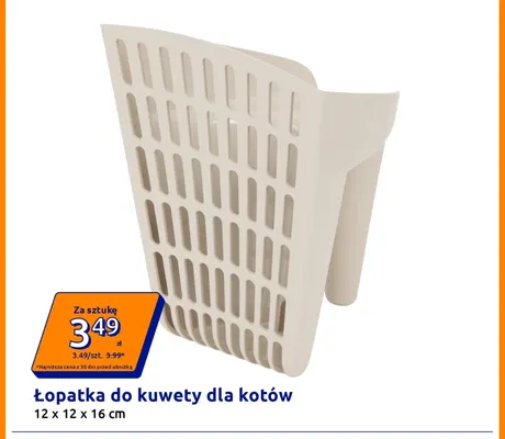Łopatka do kuwety dla kotów 12x12x16 cm promocja w Action