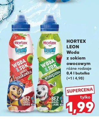 Woda z sokiem owocowym Hortex Leon Winogrono promocja w Kaufland