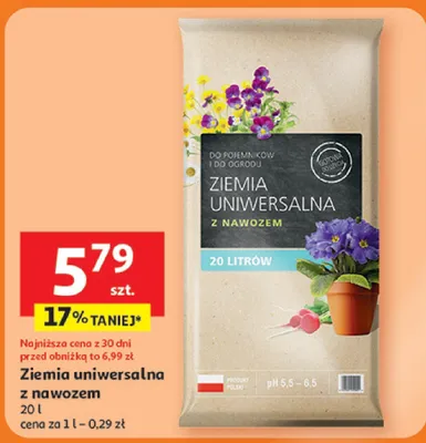 Ziemia uniwersalna z nawozem promocja w Auchan
