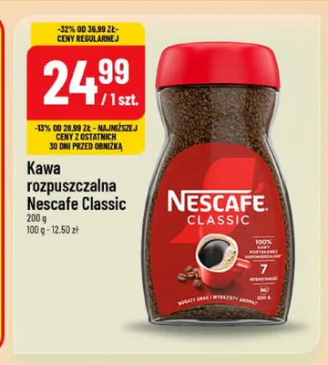 Kawa rozpuszczalna Nescafe Classic promocja w POLOmarket