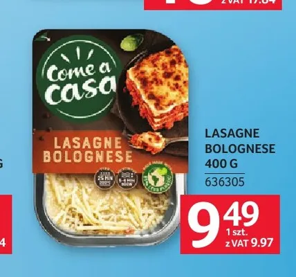 Lasagne Bolognese Come a Casa promocja w Selgros
