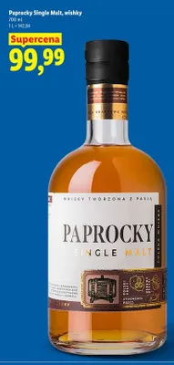 Whisky Paprocky Single Malt promocja w Lidl