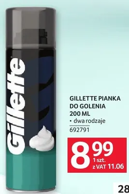 Pianka do golenia Gillette 200 ml promocja w Selgros