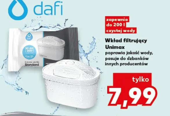 Wkład filtrujący Unimax promocja w Kaufland