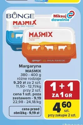 Margaryna Masmix Klasyczny promocja w Carrefour