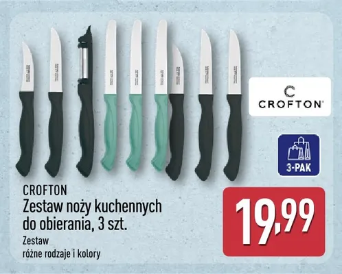 Zestaw noży kuchennych do obierania 3 szt. Crofton promocja w Aldi