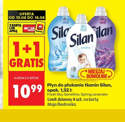 Płyn do płukania tkanin Silan Spring Lavender promocja w Biedronka