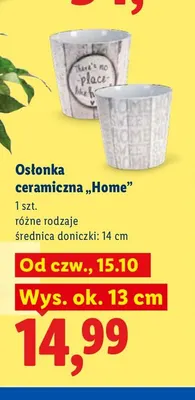 Osłonka ceramiczna Home promocja w Lidl