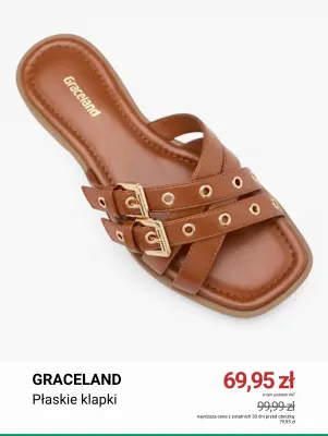 Płaskie klapki Graceland promocja w Deichmann
