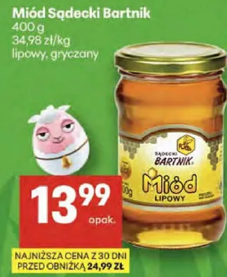 Miód lipowy, gryczany promocja w Delikatesy Centrum