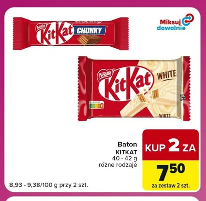 Baton KitKat White promocja w Carrefour Market