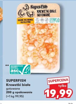 Krewetki białe gotowane SuperFish promocja w Kaufland