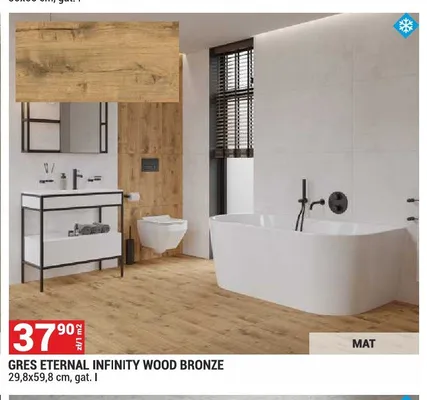 Gres Eternal Infinity Wood Bronze 29,8x59,8 cm promocja w Merkury Market