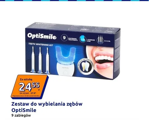 Zestaw do wybielania zębów OptiSmile 9 zabiegów promocja w Action