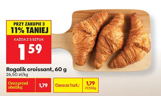 Rogalik croissant promocja w Biedronka