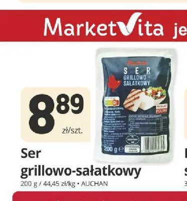 Ser grillowo-sałatkowy Auchan promocja w Marketvita