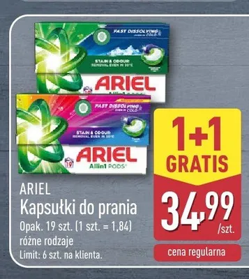 Kapsułki do prania Ariel Allin1 Pods promocja w Aldi