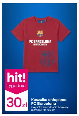 Koszulka chłopięca FC Barcelona promocja w Pepco