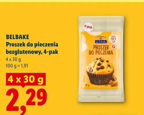 Proszek do pieczenia bezglutenowy Belbake 4-pak promocja w Lidl