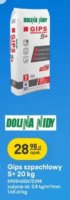 Gips szpachlowy Dolina Nidy S+ promocja w Castorama