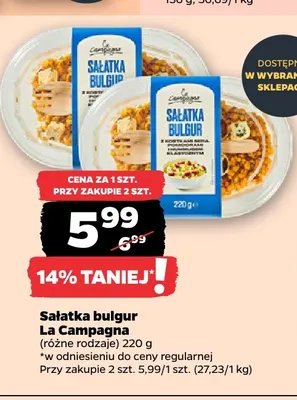 Sałatka bulgur La Campagna promocja w Netto