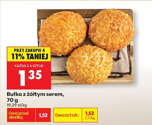 Bułka z żółtym serem promocja w Biedronka