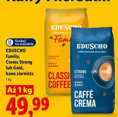 Kawa ziarnista Eduscho Family promocja w Lidl