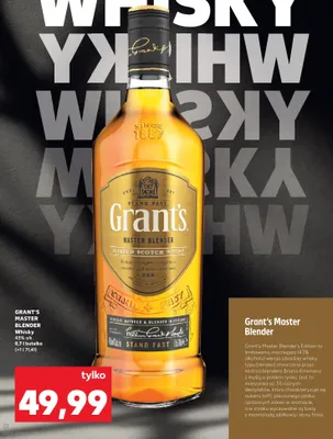 Whisky Grant's Master Blender 43% promocja w Kaufland