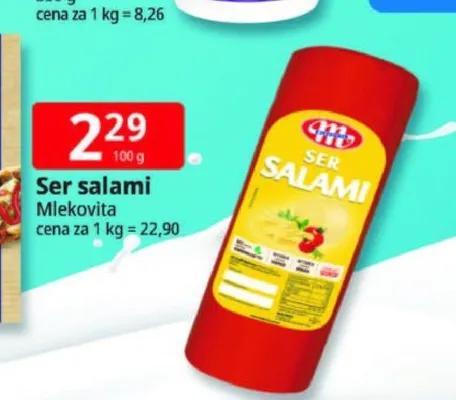 Ser salami Mlekovita promocja w Leclerc