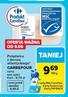 Polędwica z dorsza atlantyckiego Carrefour promocja w Carrefour