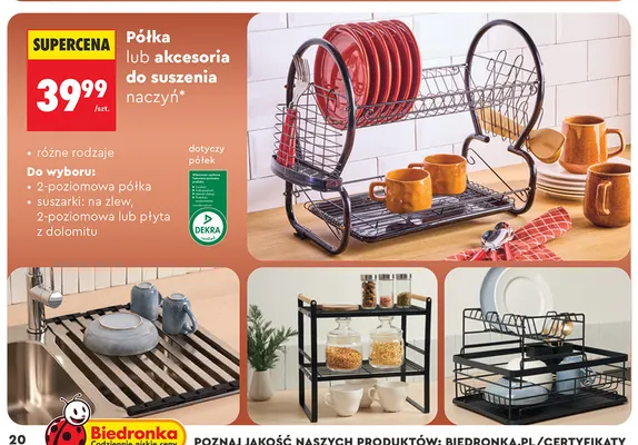 Suszarka na zlew promocja w Biedronka