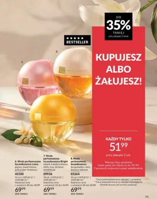 Woda perfumowana Avon Incandessence Lotus pigwa, kwiat lotosu, palisander fioletowy promocja w AVON
