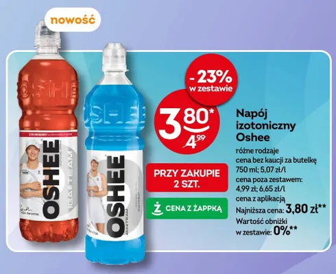 Napój izotoniczny Oshee Multifruit promocja w Żabka