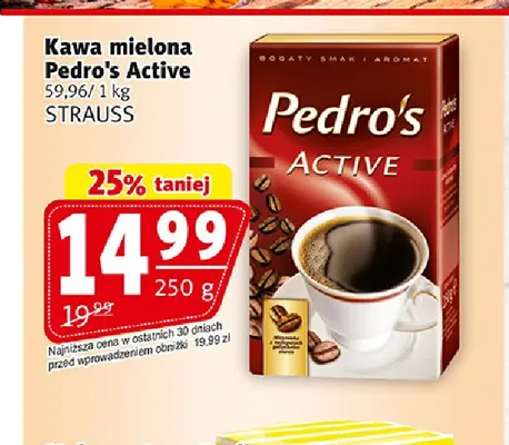 Kawa mielona Pedro's Active promocja w Prim Market