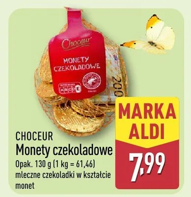 Monety czekoladowe promocja w Aldi