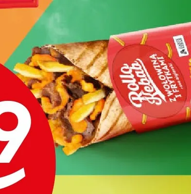 Rollo Kebab z wołowiną i frytkami Żabka promocja w Żabka