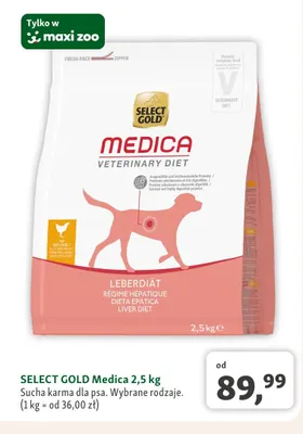 Sucha karma dla psa Select Gold Medica promocja w MAXI ZOO