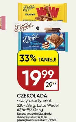 Czekolada E.Wedel promocja w Chata Polska