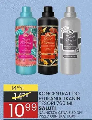 Koncentrat do płukania tkanin Tesori 760 ml Saluti promocja w Wafelek